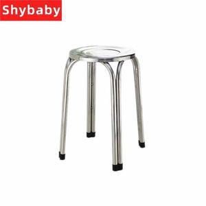 원형 스테인리스 스툴 인테리어 미니 스텐 철제 등받이없는의자