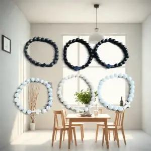 가공석 원석 미니 십자가팔찌 무광 텍스처 데일리