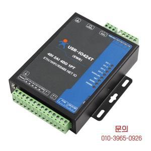USR-IO424T-EWR 4 채널 네트워크 IO 컨트롤러 WiFi 및 이더넷 지원 WAN/LAN RS485 직렬 서버 4DI 1PT
