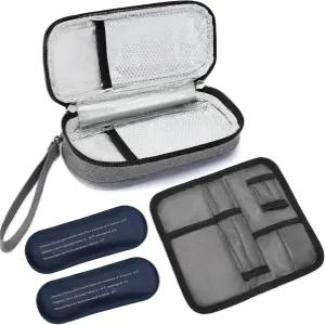 인슐린 쿨러 여행용 케이스 TSA 승인 재사용 가능 스팩 2개 포함 ？ 의약품 단열 가방 포도당 모니터 및