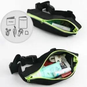 러닝 포켓 힙백 웨이스트백 허리 벨트 가방 블루 스포츠 슬림