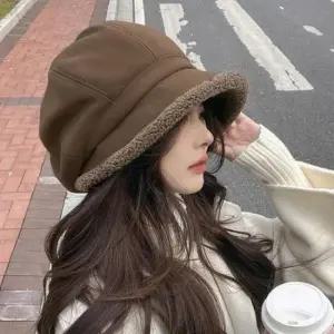 여자 4컬러 러블리무드 빵모자 겨울 뽀글이 헌팅캡