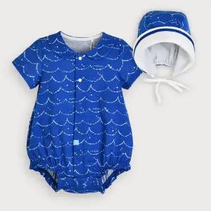 [보리보리/모이몰른]웨이브싱글반팔바디수트세트