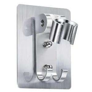 벽걸이 거치대 무타공 고정식 욕실 샤워기 홀더 헤드 접착식 다용도 각도 후크 정리 벽면 용품 타일 간편