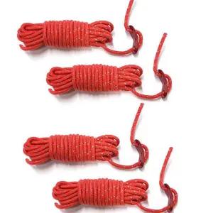 야간 반사 로프 다용도 아웃도어 4mm 등산용 로프 고강도 가벼운 가이라인 카라비너 빨랫줄 캠핑용 스트링