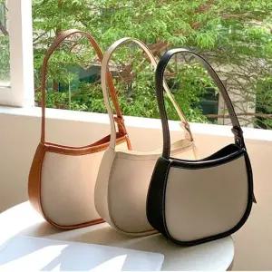 라운드 스퀘어 슬림 캔버스끈조절 토트 숄더백 가방 호보백 쇼퍼백 여성숄더백