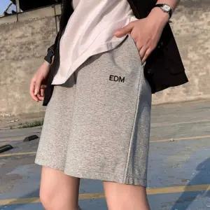 여성 자수 레터링 포켓 와이드 하프 팬츠 RNR-0096 Daj9+6eJq