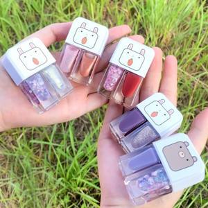 필오프 노라이트 투톤매니큐어 수성 글로시 프로스티드 글리터 젤 네일을 통한 여름 아이스