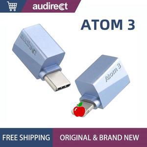 Audirect ATOM3 휴대용 DAC Atom 3 AMP 헤드폰 앰프 ESS9280 Pro 칩 DSD512 3.5mm SE to Type-C/Light USB
