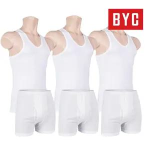 BYC 순면 남성 흰색 런닝 사각팬티 6매 속옷세트 179647