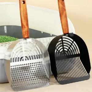 반려동물 모래 삽 촘촘한 스테인리스 화장실 고양이 모래 삽 배변 처리 처리용품 청소 도구