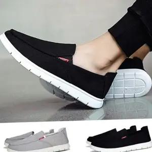 슬립온 캐주얼 플랫 단화 남성 슬립온 남성면 캐주얼화 신발 로퍼 슈즈