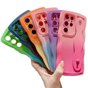 [데켄스]갤럭시 S26 울트라 플러스 그라데이션 핸드 스트랩 젤리 실리콘 핸드폰 휴대폰 케이스 M978