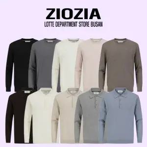 [롯데백화점]리얼지오지아 [12컬러]캐시필 플레인 워셔블 라운드&카라넥 니트 모음 ADF4ER1901ADF4ET1901