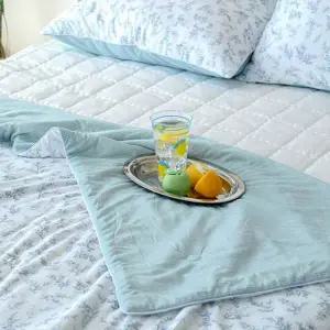 여름 차렵 이불 부드러운 시원한 숙면 냉감 이불 침구 간절기 패드 침실 낮잠 패턴 홑겹 혼수 신혼 얇은