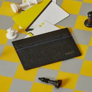 헤지스 액세서리 남성 25SS [스테디셀러] 블랙 로고프린트 소가죽 카드지갑 WUHO5E370BK