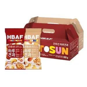 HBAF 먼투썬 하루견과 베이지+브라운 선물세트 20g x 30ea x 2개