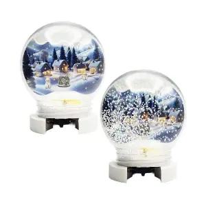 날씨와 계절의 변화 펑펑 눈 내리는 마을