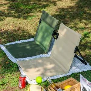 [하프클럽/캔버라]캠핑 그라운드 체어 휴대용 좌식의자 공구없이 간편조립