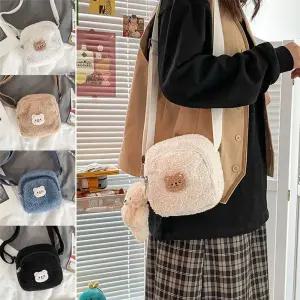 미니크로스백 뽀글 곰돌이 미니 크로스백 ELG-088