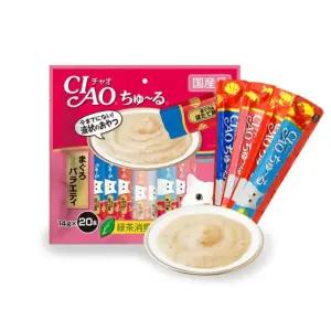 이나바 챠오츄르 참치 버라이어티 20개입/고양이/반려묘/애묘/추르/간식/캣간식/츄르/스틱/고양이용