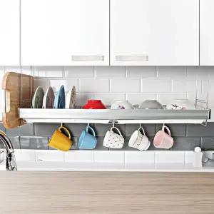 H-갤러리식기건조대 800 부착식주방싱크대 그릇설거지/건조대/부착식/가정용/고정식/씽크대정리/고정형