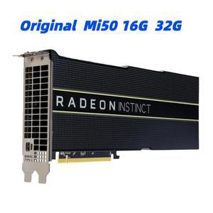 AMD Radeon tinct Mi50 가속기 16GB 32GB 그래픽 카드 HBM2 머신러닝 HPC AI GPU 99% 새 상품