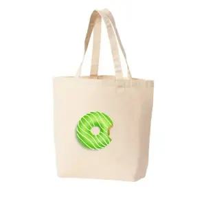 에코백 토트백 도너츠 DONUTS 한입먹은 도너츠 녹색크림 그림 다양한 사이즈