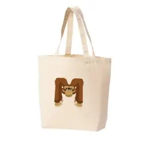 에코백 토트백 원숭이 MONKEY 알파벳 M 원숭이띠 인기쟁이 그림 다양한 사이즈