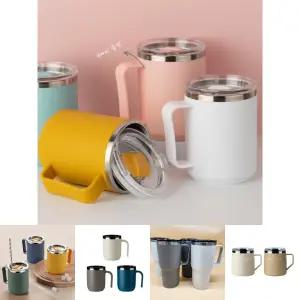 로하스 스텐 머그컵400ml(1개) 손잡이 뚜껑 머그