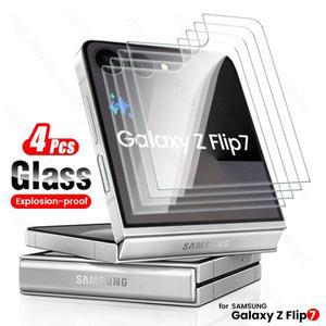 삼성 갤럭시 Z 플립 7 5G용 9H 강화유리 투명 후면 스크린 보호필름 4개 Flip7 2025 Z7 폰 필름