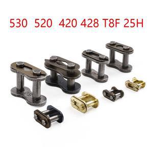 1pcs 기본/골드 체인 링크 530/520/420/428/T8F/25H 버클 49CC 미니 모토 먼지 자전거 오토바이 ATV 스쿠터