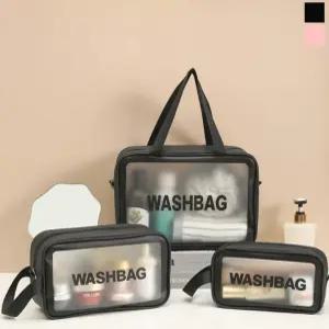 기획전 3종 파우치 인기상품 세면 스타일 워시백 PVC 여행용 불투명