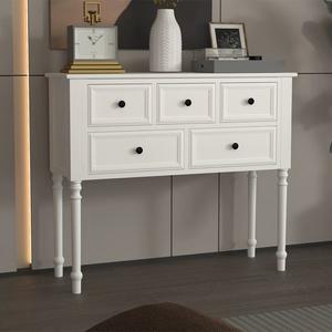 엔틱콘솔 서랍장 거실 좁고긴테이블 35 다크우드 슬림 미니 감성 컬러 안방 출입구 현관