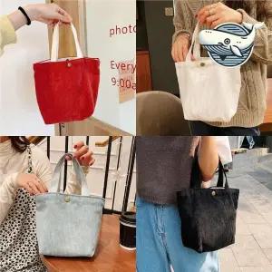 캐주얼 미니 토드백 코듀로이 손목가방 일상 KJa2+2CIE