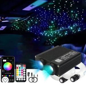 신제품 12V RGBW 별빛 자동차 천장 조명 광섬유 조명 앱 제어 별빛 실내 분위기 조명