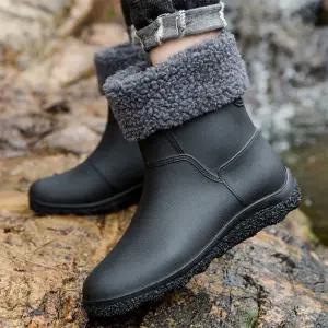 방한 레인 부츠 장화 방수 기모 발편한 보온 신발 숏 여자 장마 여성 남자 남성 롱 슈즈