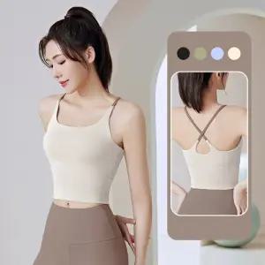 프리미엄 여성 헬스 브라탑 필라테스 트레이닝 요가복