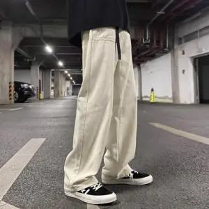 남자 캐주얼 통바지 편한 허리 밴딩 루즈핏 일자 팬츠