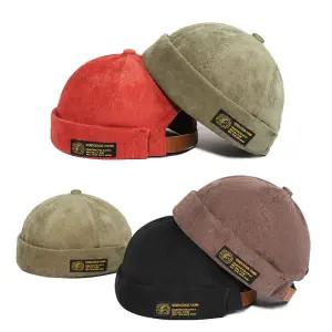워싱와치캡 남성 여성 코듀로이 패션 외출 모자 레트로 와치캡