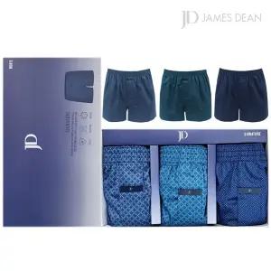 홈란쥬 제임스딘 남성 프리미엄 80수 주자직 사각 트렁크 팬티 3매입 CZ32