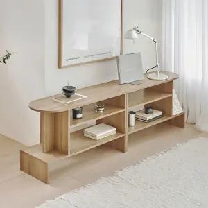 가구 플란 반타원 와이드 수납 선반 거실장 1600