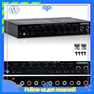 M46K-EQ-819 차량용 이퀄라이저 다기능 카 오디오 EQ 튜닝 크로스오버 앰프 파라메트릭
