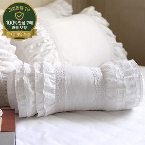 귀여운 캔디 쿠션 커버 홈 장식 러플 레이어 레이스 장식 흰색 베개 커버 공주 던지기 우아한 침구 소파 쿠