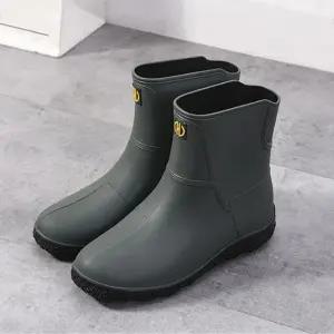 3컬러 스티치 방수신발 캐주얼 장화 레인부츠 bPX8+8YMj