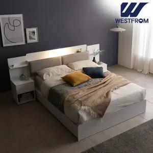 [웨스트프롬] 웨스틴 LED 수납침대(Q) / 호수 매트