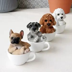 미니어처 컵강아지 ver2 1P 장식인형 테이블 선반 소 PSo2+2MnD