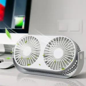 AQ-20 탁상용 듀얼선풍기 usb 미니 선풍기 무소음 kc인증