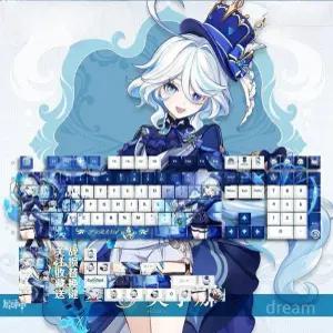 원신 키보드 기계식 키캡 포칼로스 푸리나 물의신