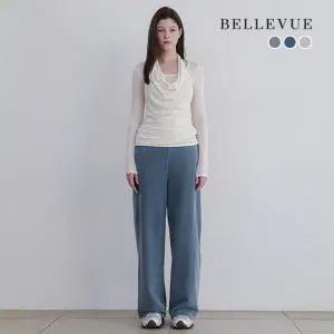 [BELLEVUE] 벨뷰 26SS 워시드 스? 커브드 팬츠